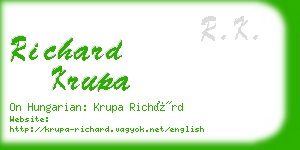 richard krupa business card